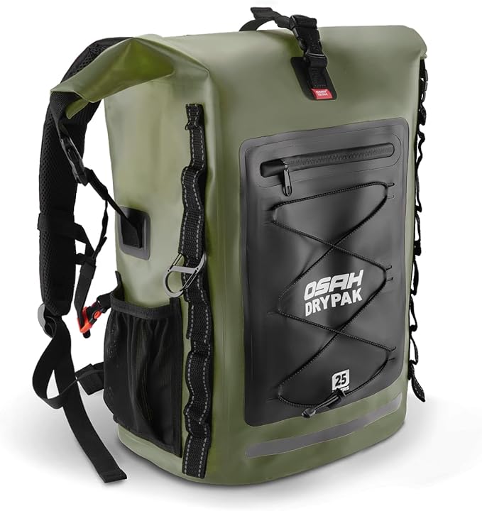 OSAH DRYPAK Waterproof Backpack Dry Bag 25L/35L/55L/85L – Heavy Duty Roll-Top Hiking Backpack Sack Keeps Gear Dry for Travel, Kayaking, Boating, Camping, Rafting and Fishing