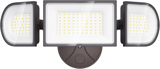 iMaihom 140W Flood Lights Outdoor, 14000LM Ultra Bright LED Flood Light Outdoor, 3 Adjustable Heads Security Lights, IP65 Waterproof Outside Flood Light, 6500K Floodlight for Yard Garage Court (Brown)