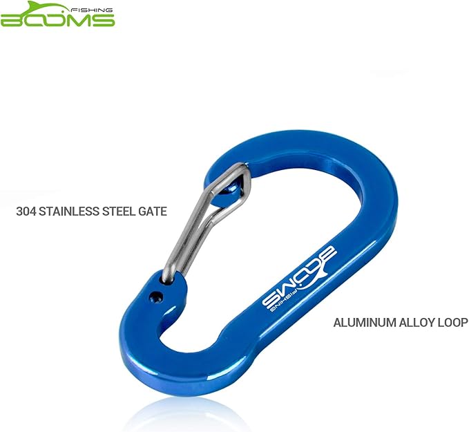 Booms Fishing CC1 Multi-Use Carabiner Clip, 6 Pack Small Caribeener Clips, Mini Keychain Caribeaner Clip 2 inch, Aluminum D Ring Carabiners, Multi-colored
