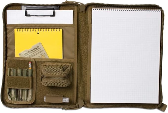 TACTICAL NOTEBOOK COVERS Tactical Admin Notebook Cover System | Zippered Map Case | Fits US Standard Size Paper 8.5” x 11” & A4 Notebooks | Durable Field Organizer (Multicam)