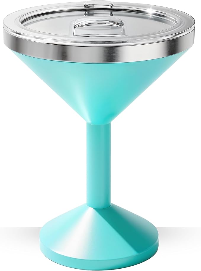 13oz Stainless Steel Martini Glass - Insulated Margarita Tumbler with Lid,Double-layer insulation function for outdoor, picnic, poolside, beach and yard parties