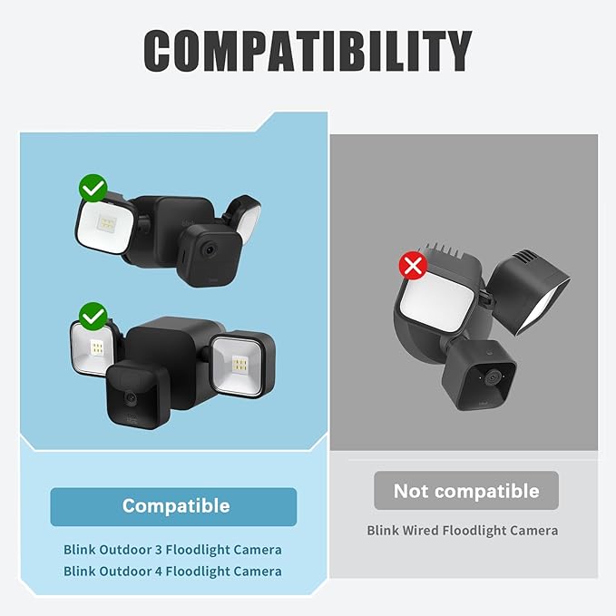 Wall Bracket for Blink Outdoor 4 Floodlight Camera/Blink Out Door 3 Floodlight Cam,Perfectly Replacing The Original Wall Plate, Fearless of Wind and Rain, Suitable for Outdoor Use