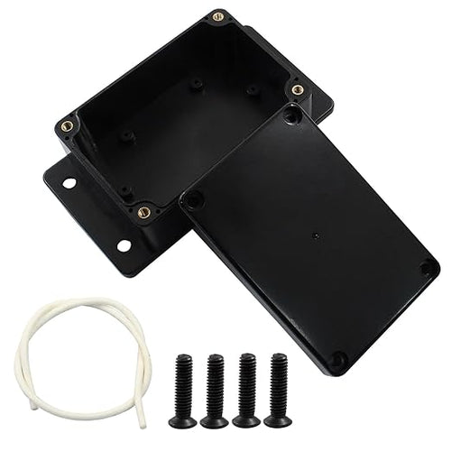 1 Pack Junction Box, 4 x 2.7 x 2 Inch IP65 Waterproof Project Box, ABS Plastic Electrical Project Case Power Junction Box with Fixed Ear for Outdoor (Black, 100 x 68 x 50 mm)