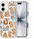 MOSNOVO for iPhone 17 Case, Shockproof Military-Grade Protection 6.6ft Drop Tested, Camera Control, Clear Phone Case for iPhone 17, Capybara Land Design