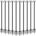 NUERPO 10 Pack String Light Poles,Metal Poles for Hanging Outdoor Light Strings,10 Pack 10 FT Light Poles Stand for Outside Garden,Patio,Wedding,Backyard,Deck,Party