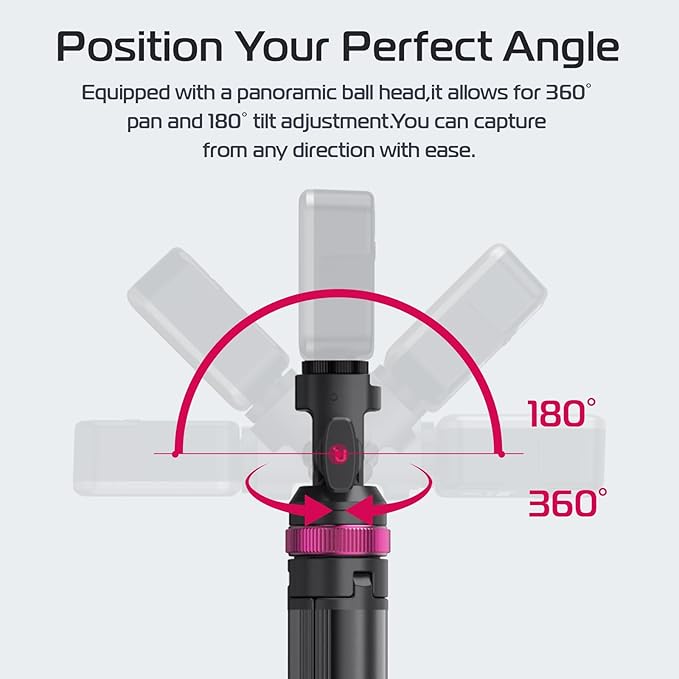 ULANZI MT-89 Extendable Tripod Aluminum, 82" Portable Adjustable Light Stand with 1/4" Screw Quick Release, Camera Phone Tripod for Camera Video Light Smartphone, Lightweight for Travel,Up Load 2.2LBS