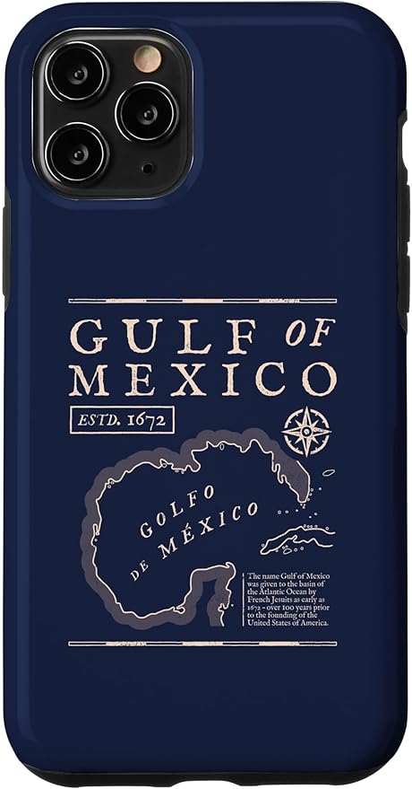 Gulf of Mexico 1672 Historic Map Case for iPhone 11 Pro
