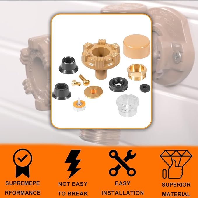RK-17MH Repair Kit, Metal Handle, for Woodford Model 17 Outdoor Faucet, Wall Faucet Repair Kit, Anti-Freeze Design (12Pcs)