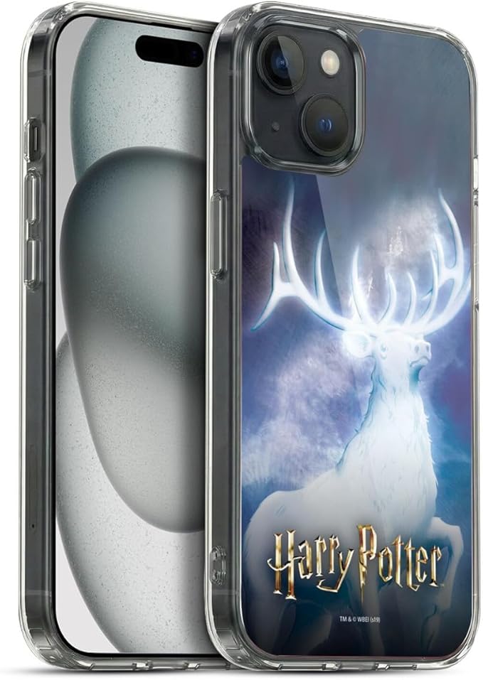 Head Case Designs Officially Licensed Harry Potter Stag Patronus Prisoner of Azkaban II Gel Case [Military Grade Protection] Compatible with Apple iPhone 15 Plus and Compatible with MagSafe
