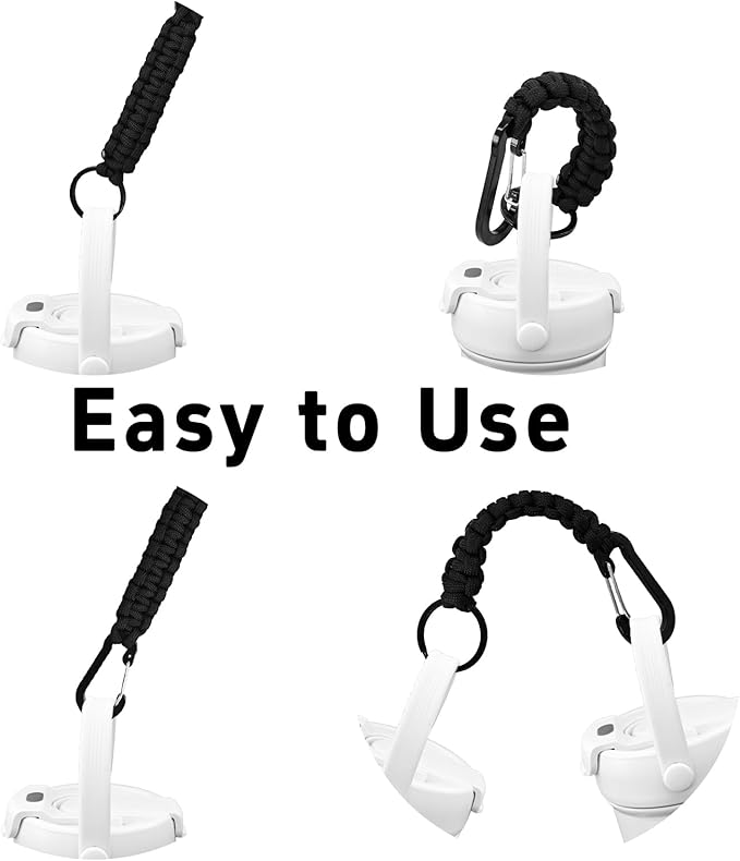 3PCS Paracord Keychain with Carabiner Clip, Braided Rope Key Chain Lanyard, Heavy Duty Paracord Keychain Ring for Men Women Outdoor Camping Hiking Backpack Survival Gear, Black