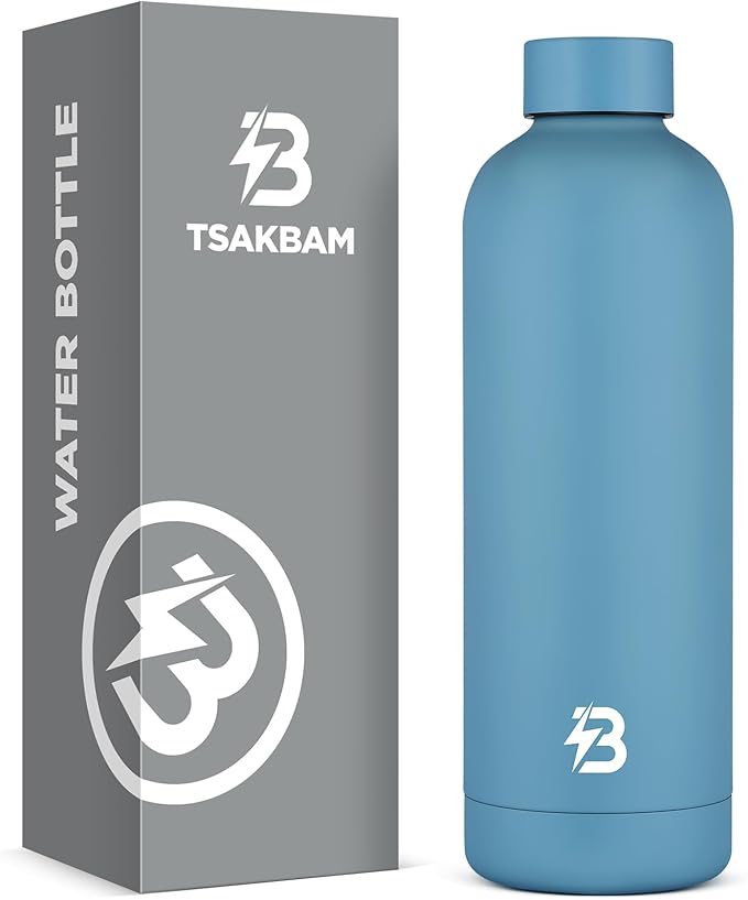 Insulated Water Bottle with Lid, 25 oz Reusable Leak-Proof Metal Stainless Steel Water Bottles for Travel, Sports, Gym, Outdoor (Sky Blue)