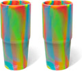 Silipint 32oz Silicone Bomber Cup – BPA-Free, Non-Toxic, Unbreakable, Microwave, Dishwasher Safe – Perfect for Tea, Cold Water, Smoothies, Sugar Rush - Pack of 2