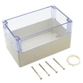 LeMotech ABS Plastic Junction Box Dustproof Waterproof IP65 Electrical Enclosure Box Universal Project Enclosure Grey with PC Transparent Clear Cover 7.9 x 4.7 x 4.4 inch(200 x120 x113 mm)