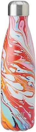 S'well Stainless Steel Water Bottle, 17oz, Marble Swirl, Triple Layered Vacuum Insulated Containers Keeps Drinks Cold for 36 Hours and Hot for 18, BPA Free, Perfect for On the Go