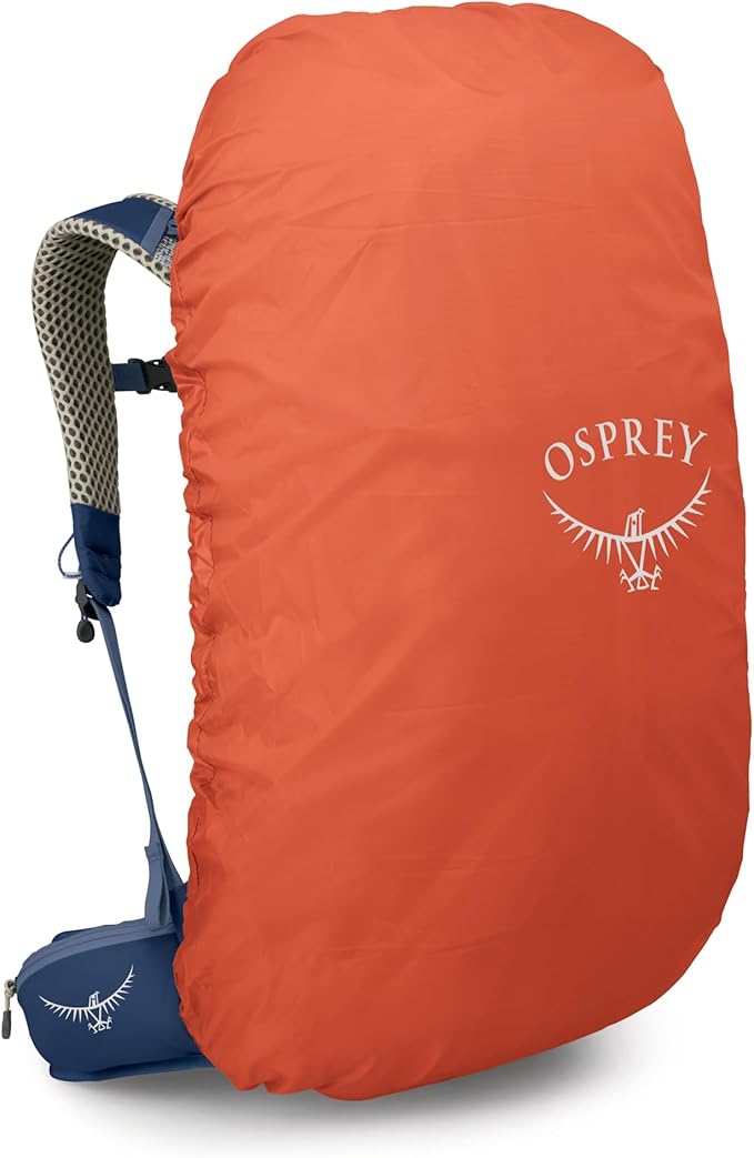 Osprey Stratos 36L Men's Hiking Backpack - Lightweight Backpacking Pack with Waterproof Raincover - Camping Bag, Nirvana Blue