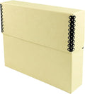 Lineco Archival Document Storage Box with Metal Edge, Acid-Free Tan Boxboard, Organize and Store Files, Prints, Photos, Legal-Sized Case 15.5" x 10.5" x 2.5" Wide