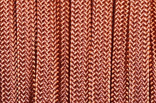 BORED? PARACORD! 550 lb Paracord – Ideal for Crafting, DIY Projects, Camping, Military & Active Outdoors – 300+ Colors – Tactical Parachute Cord Type III – Strong - Rust 50 Feet