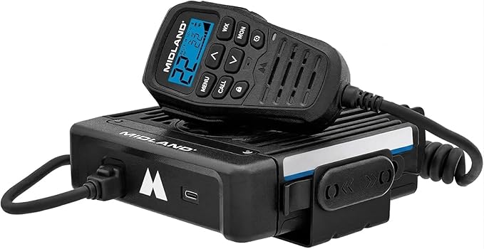Midland MXT575 GMRS Mobile Radio, Two-Way Radio with NOAA Weather Scan and Alert - for Farms, Ranches, Overlanding - Repeater Capable, Integrated Control Mic,- External Magnetic Mount