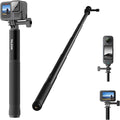 TELESIN 47" Extension Selfie Stick, Portable Handheld Invisible Monopod Pole for GoPro Hero 13 12 Insta360 X5/DJI Osmo Nano/Action 6 5 4 Pocket/Xtra Muse Vlog Selfie Stick, Action Camera Accessories