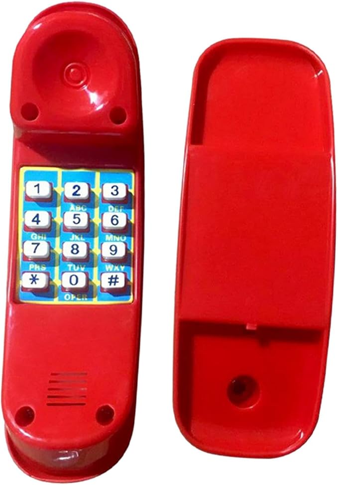 Amagogo Pretend Phone Toy Kids Climbing Frame Accessories Playground Telephone Toy Outdoor Equipment Function Easy Mounting Suitable for Children Play Swing T, Red