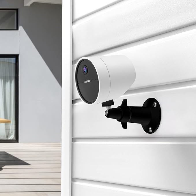 UYODM 2 Pack Wall Mount Holder for SimpliSafe Outdoor Security Camera, 360°Rotation Security Bracket with 1/4 Screw Thread, Camera Not Included (Black)