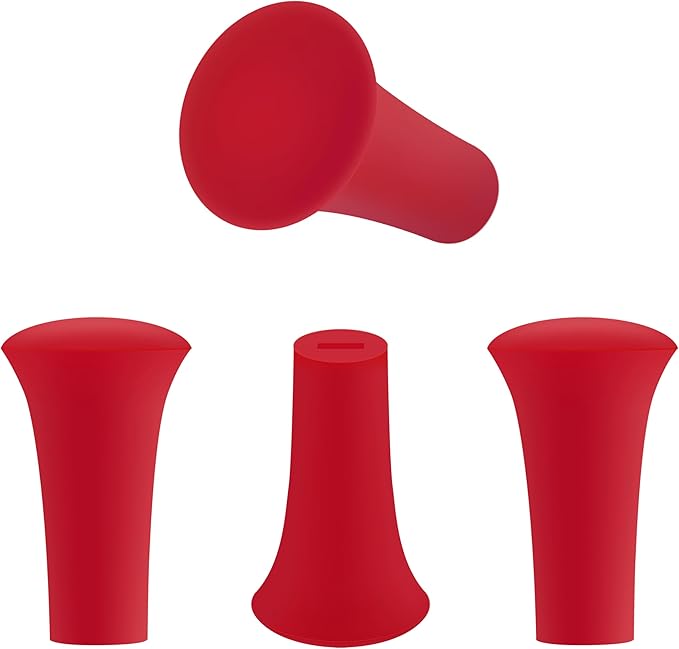 Rubber Cap for X-Grip Mount Holder Compatible with RAM Bicycle Motorcycle Phone Holder Stand - Non-Slip Phone Mount Bracket Cap Replacement for X-Grip Rubber Cap RAP-UN-CAP-4U (4PCS Red)