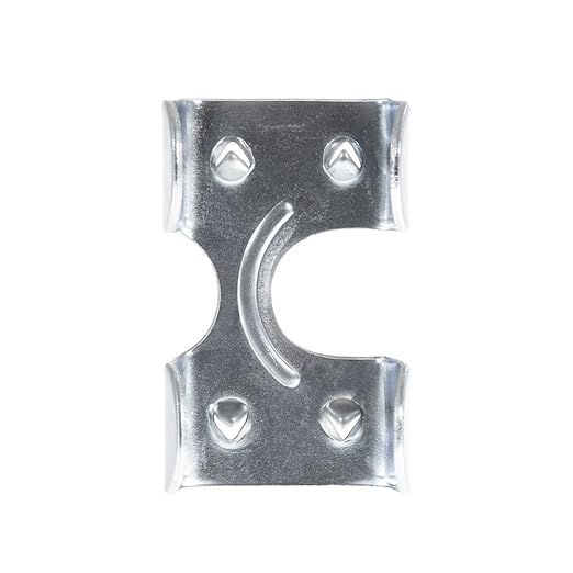 Rope & Cord Metal Clips for Rope, Cord, String – Heavy Duty Zinc Plated Double Rope Clamps – 3/8-Inch (2 Pack)