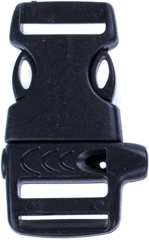 Side Release Whistle Buckles - 3/4 Inch Paracord Clips and Buckles - Ideal for DIY Crafts & Repairs