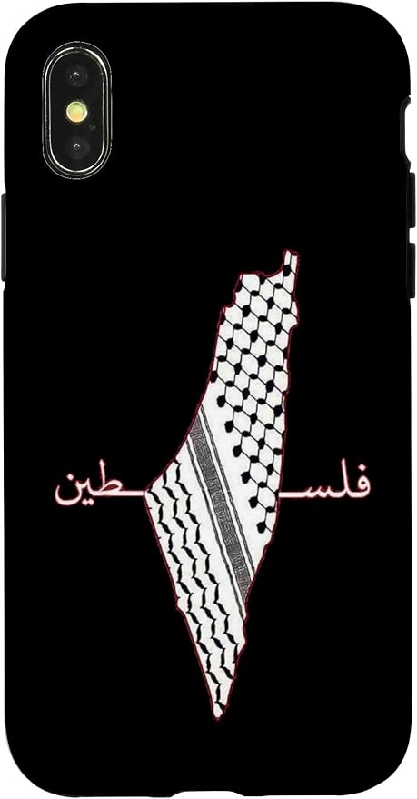Keffiyeh Palestine Map Arabic Scarf Shemagh Palestinian Flag Case for iPhone X/XS