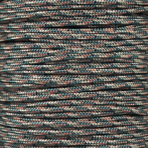 Paracord Planet 325 Paracord – 3 mm Type II Nylon Parachute Cord with 3 Inner Strands (Woodland Camo, 250 ft)