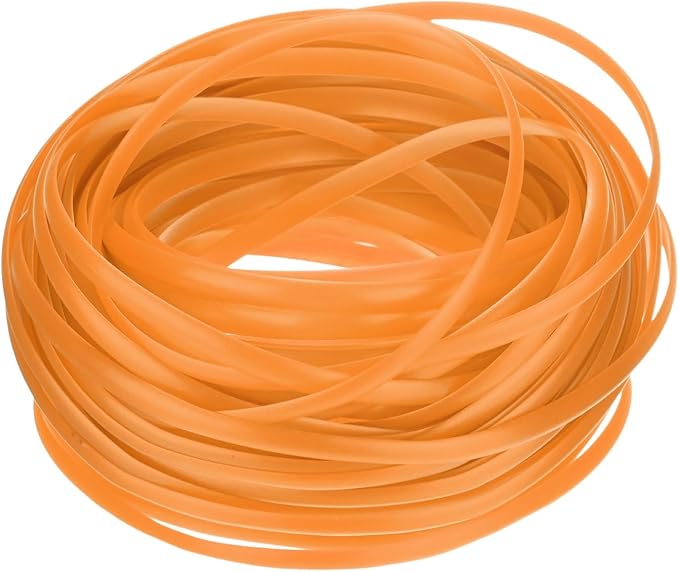 M METERXITY 1-Pack Wicker Repair Kit, 5mm x 66ft/20m Plastic Flat Rattan Replacement Supplies for Patio Furniture Repair/Basket Making/Chair Weaving, Synthetic Woven Rattan [Orange Yellow]