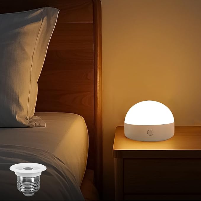 BLUEYE 4Packs Rechargeable Light Bulbs,Remote Control,7W 350LM,3CCT,E26 Detachable,2000mAh Battery Operated Lamp,40W Equivalent,Timer,Dimmer,for Non-Hardwired
