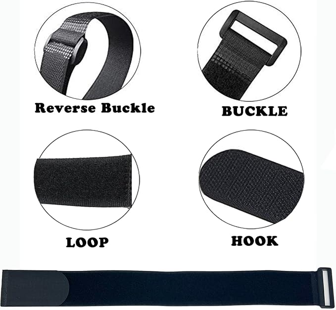 6 Pack (32 x 2 Inch) Reusable Fastening Cable Ties and Cable Straps,Adjustable Multi-Purpose Hook and Loop Straps Nylon Cable Ties Organizer Fastener Management Wire Straps
