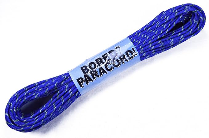 BORED? PARACORD! 550 lb Paracord – Ideal for Crafting, DIY Projects, Camping, Military & Active Outdoors – 300+ Colors – Tactical Parachute Cord Type III – Strong - Illusion 50 Feet
