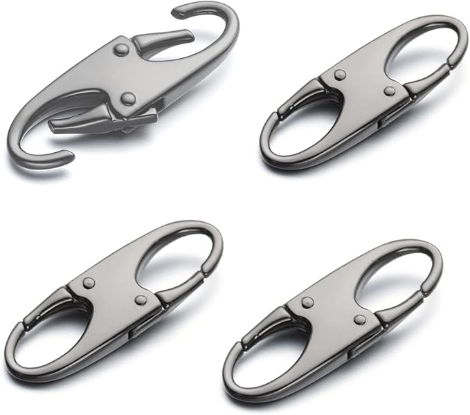 Zpsolution Double Small Carabiner Clips - Zipper Clip Theft Deterrent - Securing Pulls Closed - Zipper Pull Replacement
