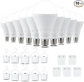 DEBAOBULB 10 Pack Rechargeable Emergency Light Bulbs, Battery Powered LED Light Bulb 6000K Daylight E26 120 Volt 9W 60W Equivalent with 1200mAh for Home Power Outage Camping Hurricane