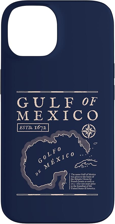Gulf of Mexico 1672 Historic Map Case for iPhone 14