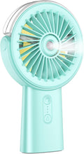 Otlonpe Handheld Misting Fan Portable, Small Personal Hand Held Rechargeable Mist Fan Water Spray, 4000mAh Battery Operated Hand Mister Fans 3-Speed, 4-15 Hrs Runtime for Travel Home Office Outdoor