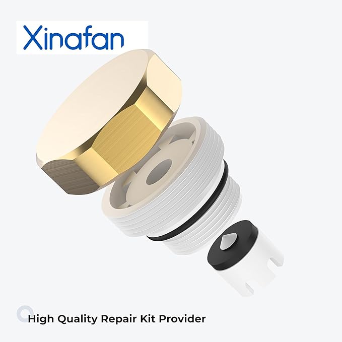 Vacuum Breaker Replacement Kit for VACVBKX1B Traditional Anti-Siphon Frost-Free Sillcock Valves Hose Bib Sillcock Valve Replacement Assembly for Outside Repair Accessories, Brass Cap