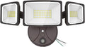 Onforu 70W LED Dusk to Dawn Flood Lights, 7000LM Brown Exterior Security Outdoor Lighting,IP65 Waterproof Outdoor 3 Adjustable Heads Photocell Light Fixture,6500K Floodlight for Garage,Patio,Yard