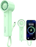 Portable Handheld Fan with Power Bank(High-Speed),3 IN 1 USB Rechargeable Mini Personal Fan with Flashlight,Small Size for Outdoor/Travel/Beach/Concerts/Summer.Gifts for Girl,Women.Green