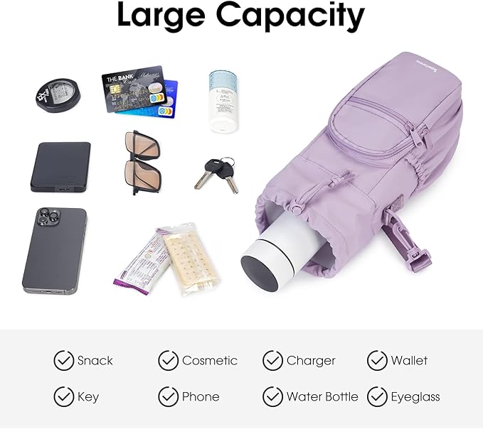 sportsnew Water Bottle Holder with Strap 32oz 40oz Insulated Water Bottle Carrier Sling Bag with Phone Pocket Crossbody
