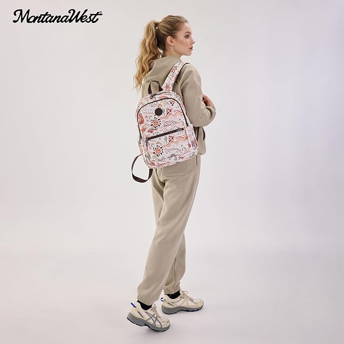 Montana West Backpack for Women Western Travel Backpack Purse Casual Daypack for Laptop College
