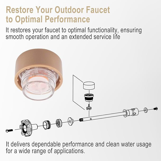 RK-17VB Vacuum Breaker Float Kit, Anti-Siphon Wall Faucet Repair Kit, Anti Siphon Valve Repair Kit, Compatible with Woodford Model 17 (4 Packs)