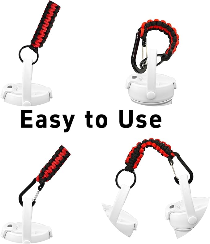 3PCS Paracord Keychain with Carabiner Clip, Braided Rope Key Chain Lanyard, Heavy Duty Paracord Keychain Ring for Men Women Outdoor Camping Hiking Backpack Survival Gear, Colorful