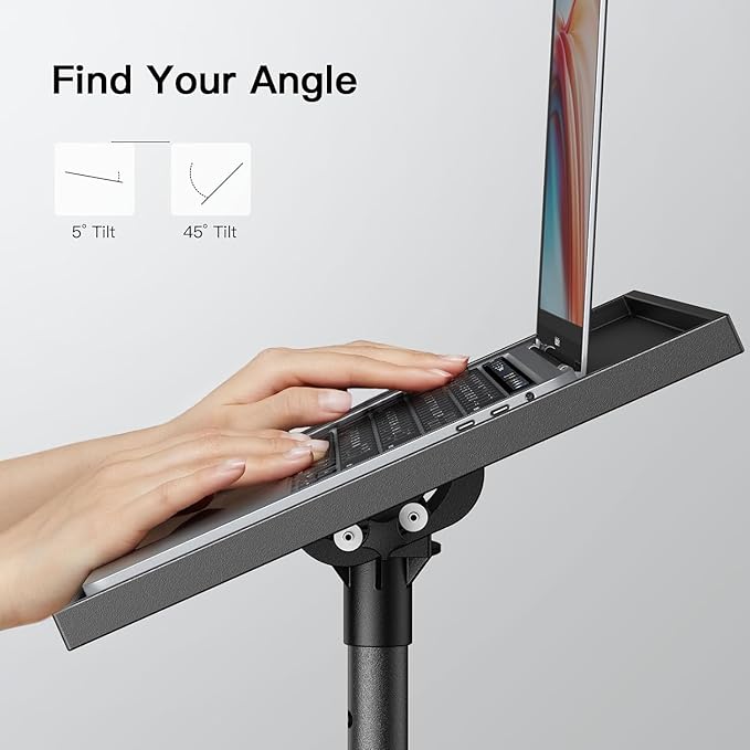 AMADA HOMEFURNISHING Height Adjustable Projector Tripod Stand for 26 to 51 inch, Foldable Laptop Tripod Stand, Portable Outdoor Projector Stand for Laptop, Projector, DJ, or Sheet Music-AMPS02