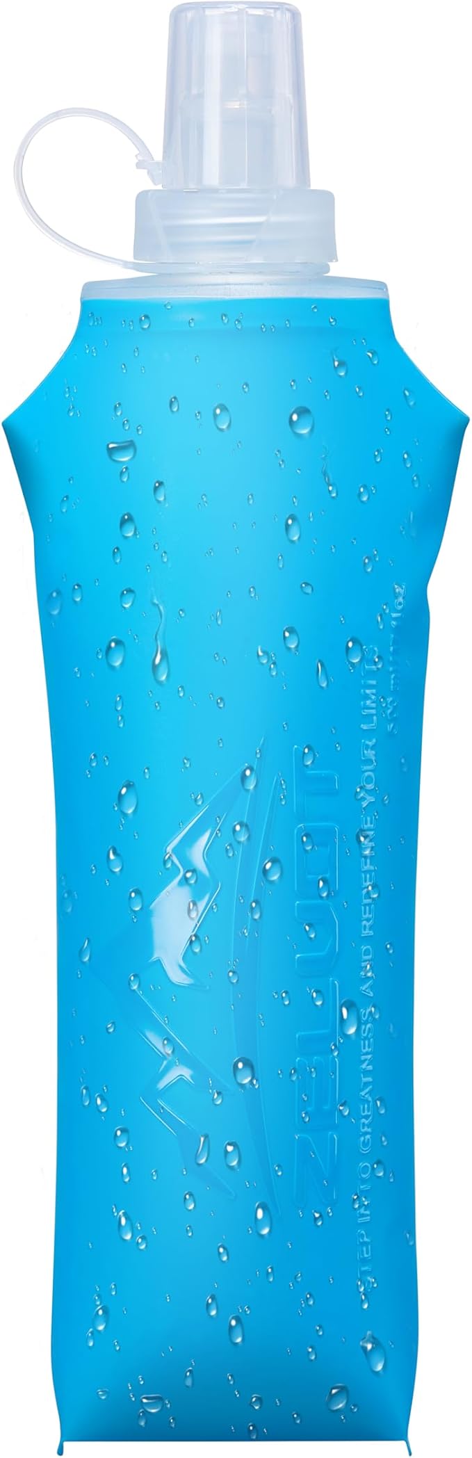 Zelvot Running Vest Soft Flask, BPA-Free 500ml Collapsible Water Bottle for Hydration Backpack, Folding Running Water Bottle for Marathon Hiking Cycling Climbing (Blue, 500 ML)