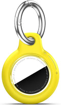 for Apple AirTag 2nd & 1st Gen, Waterproof Case for AirTag Holder Keychain,GPS Tracker Cover for Dog,Car Key,Luggage-D1-Yellow