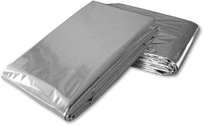Emergency Mylar Blanket 52" x 84" - Pack of 12 Blankets
