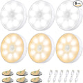 Motion Sensor Light Indoor [8 LED], Electight Night Light USB Rechargeable, 3 Light Modes & Long-Last Battery, Cordless Magnetic Sticker Nightlight for Stair, Closet, Hallway - Cold White & Warm White